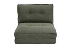 Chauffeuse 1 place convertible en tissu vert kaki SALLY