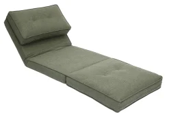 Chauffeuse 1 place convertible en tissu vert kaki SALLY