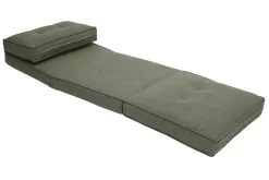Chauffeuse 1 place convertible en tissu vert kaki SALLY