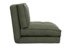 Chauffeuse 1 place convertible en tissu vert kaki SALLY