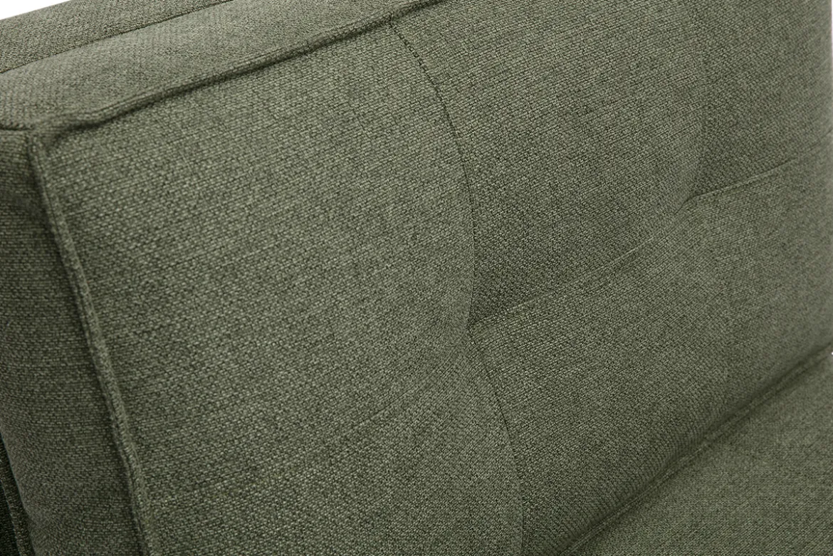 Chauffeuse 1 place convertible en tissu vert kaki SALLY