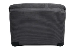 Chauffeuse 1 place convertible en tissu velours côtelé gris foncé SPENCER