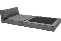 Chauffeuse 1 place convertible en tissu gris KATY
