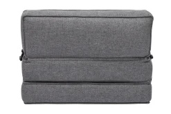 Chauffeuse 1 place convertible en tissu gris KATY