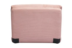 Chauffeuse 1 place convertible en tissu velours côtelé rose SPENCER