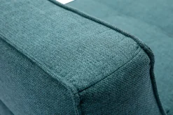 Chauffeuse 1 place convertible en tissu bleu canard KATY