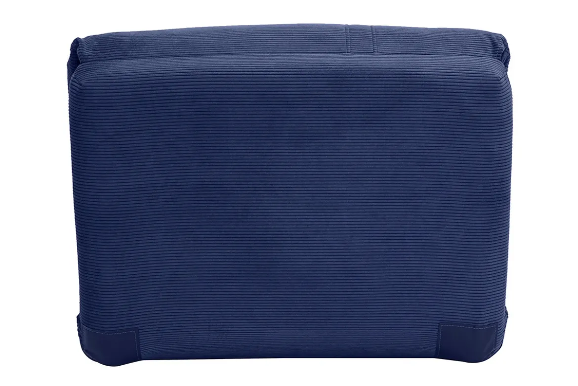 Chauffeuse 1 place convertible en tissu velours côtelé bleu foncé SPENCER