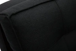 Chauffeuse 1 place convertible en tissu noir SALLY