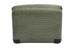 Chauffeuse 1 place convertible en tissu velours côtelé vert kaki SPENCER