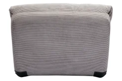 Chauffeuse 1 place convertible en tissu velours côtelé gris clair SPENCER