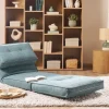 Chauffeuse 1 place convertible en tissu vert de gris SALLY