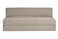 Chauffeuse 2 places convertible en tissu taupe KATY