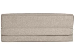 Chauffeuse 2 places convertible en tissu taupe KATY