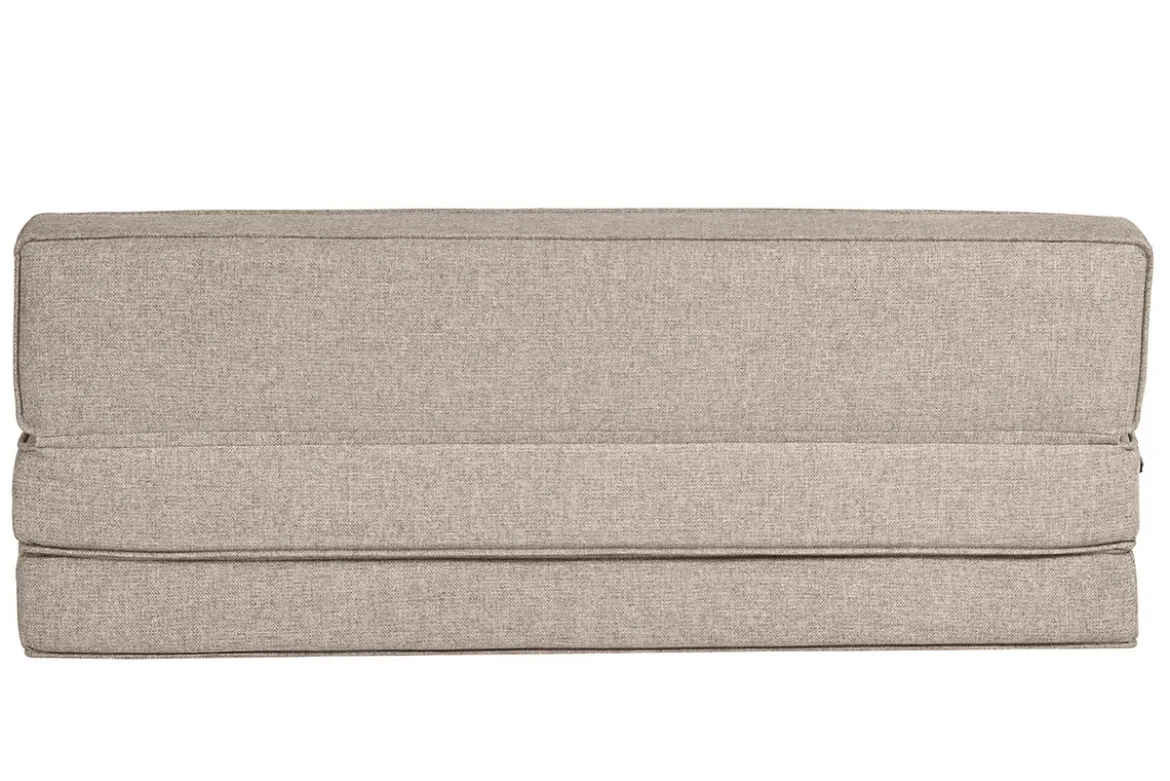 Chauffeuse 2 places convertible en tissu taupe KATY