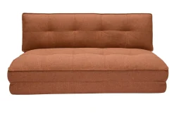 Chauffeuse 2 places convertible en tissu terracotta SALLY