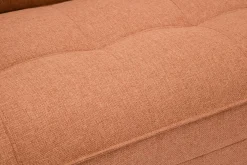 Chauffeuse 2 places convertible en tissu terracotta SALLY