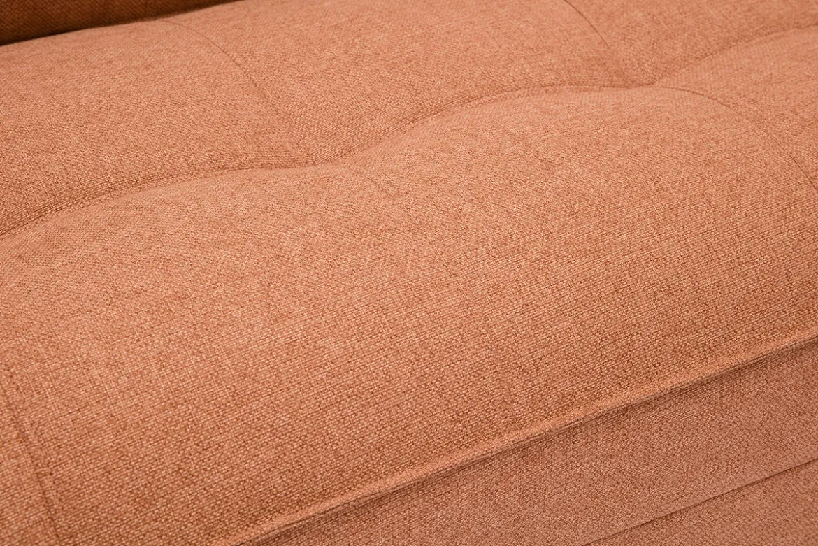 Chauffeuse 2 places convertible en tissu terracotta SALLY
