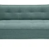 Chauffeuse 2 places convertible en tissu vert de gris SALLY