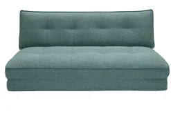 Chauffeuse 2 places convertible en tissu vert de gris SALLY