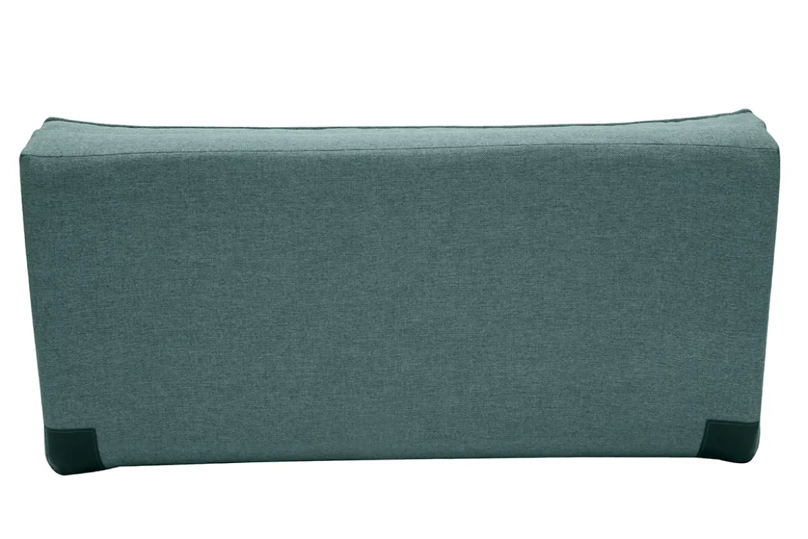 Chauffeuse 2 places convertible en tissu vert de gris SALLY