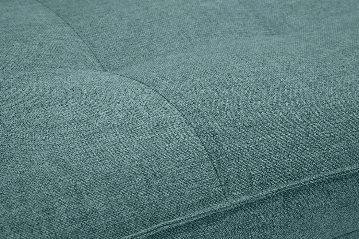 Chauffeuse 2 places convertible en tissu vert de gris SALLY