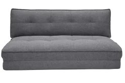 Chauffeuse 2 places convertible en tissu gris SALLY