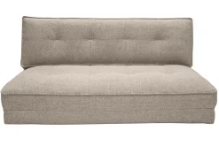 Chauffeuse 2 places convertible en tissu taupe SALLY
