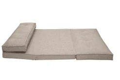 Chauffeuse 2 places convertible en tissu taupe SALLY