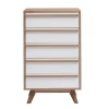 Commode chiffonnier - semainier scandinave 5 tiroirs L60 cm HELIA