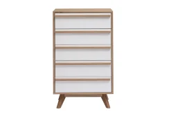 Commode chiffonnier - semainier scandinave 5 tiroirs L60 cm HELIA
