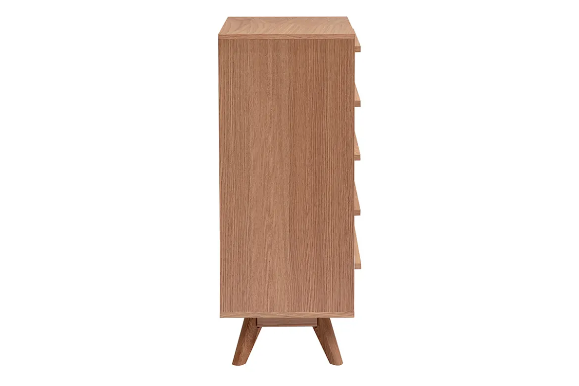 Commode chiffonnier - semainier scandinave 5 tiroirs L60 cm HELIA