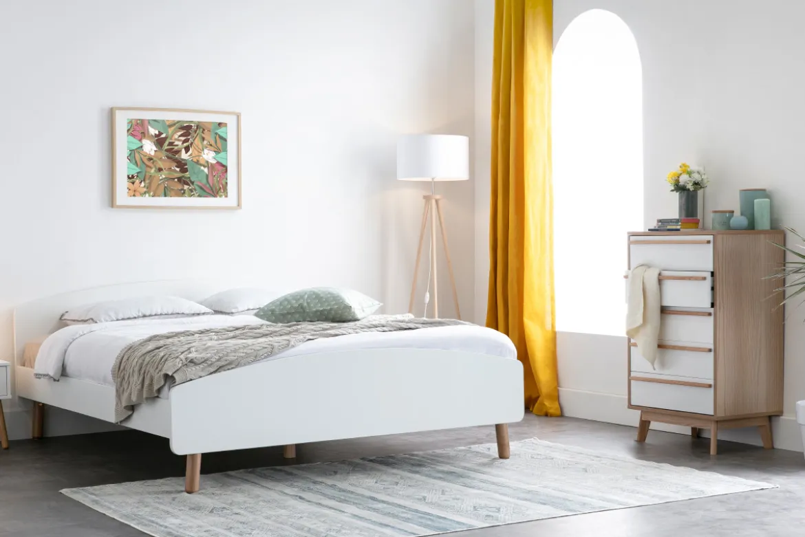 Commode chiffonnier - semainier scandinave 5 tiroirs L60 cm HELIA