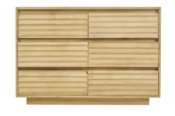 Commode en bois manguier massif 6 tiroirs L110 MATCHA