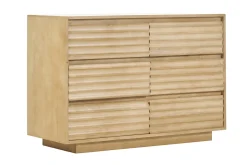 Commode en bois manguier massif 6 tiroirs L110 MATCHA