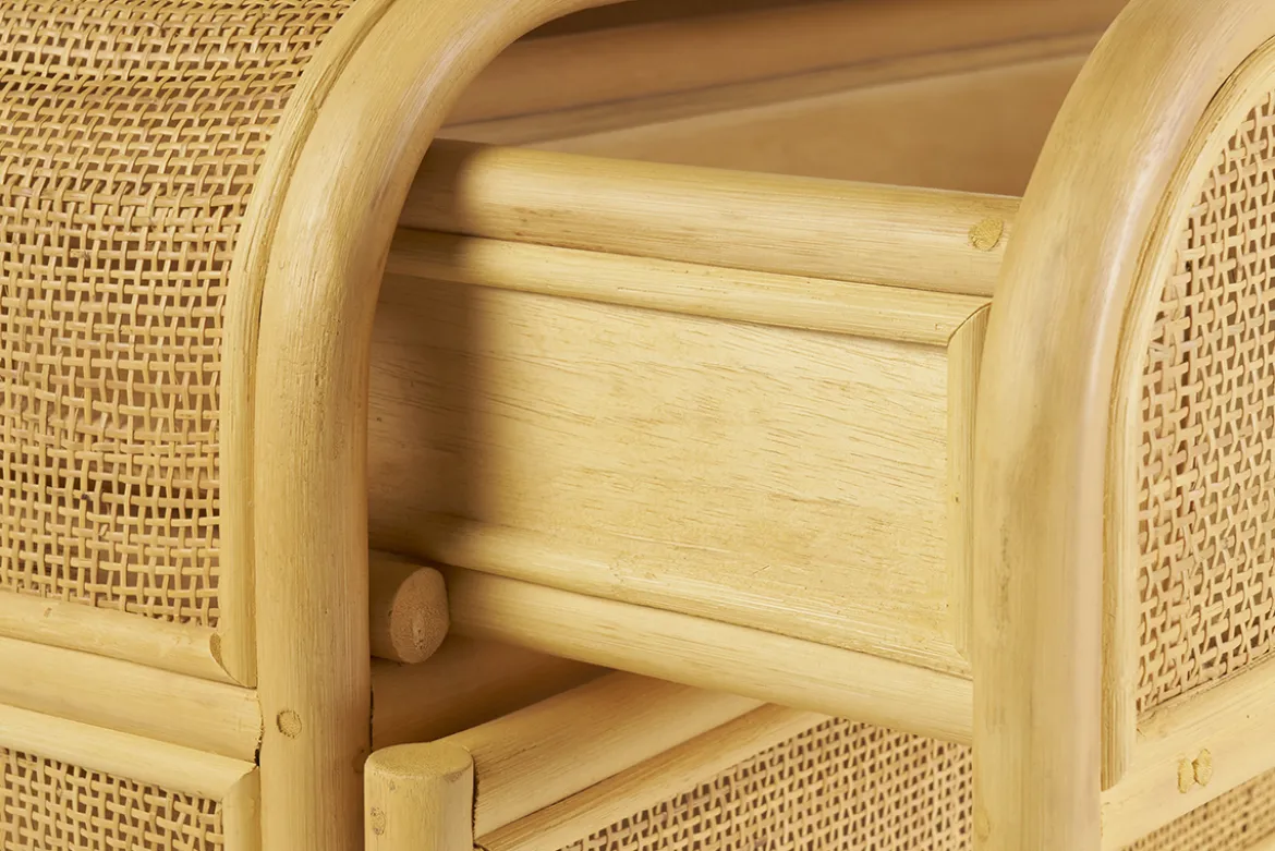Commode en rotin 3 tiroirs L100 cm LUWAK