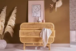 Commode en rotin 3 tiroirs L100 cm LUWAK