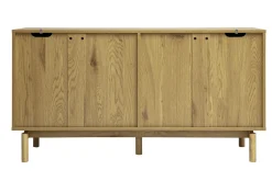 Commode finition bois chêne 6 tiroirs L140 cm YSEULT
