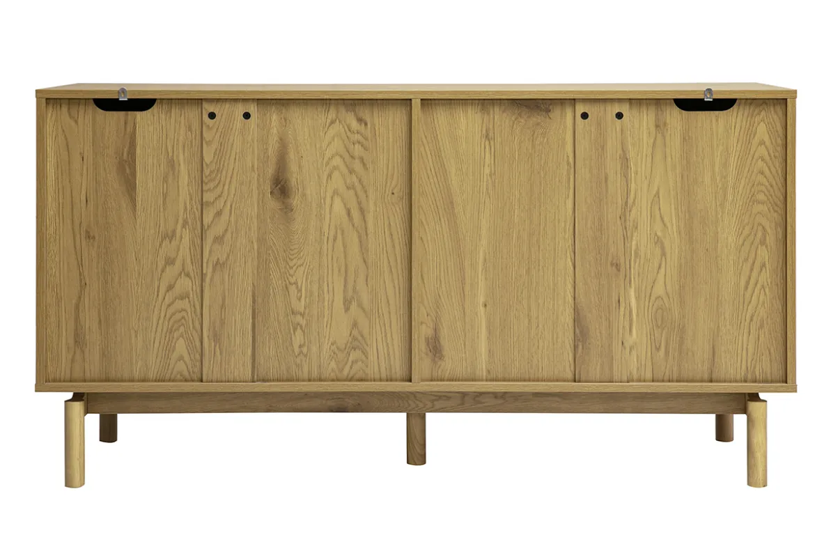 Commode finition bois chêne 6 tiroirs L140 cm YSEULT