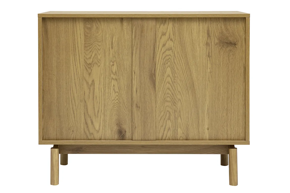 Commode finition bois chêne 3 tiroirs L90 cm YSEULT