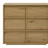 Commode finition bois clair chêne 3 tiroirs L90 cm LOTHAIRE