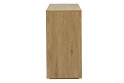 Commode finition bois clair chêne 3 tiroirs L90 cm LOTHAIRE