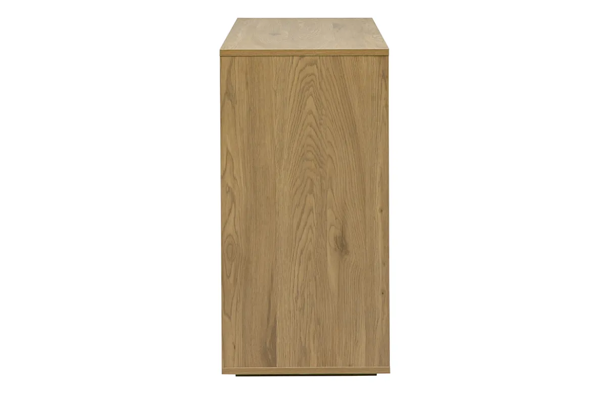 Commode finition bois clair chêne 3 tiroirs L90 cm LOTHAIRE