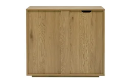 Commode finition bois clair chêne 3 tiroirs L90 cm LOTHAIRE
