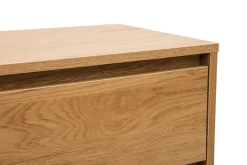 Commode finition bois clair chêne 4 tiroirs L100 cm ARAGON