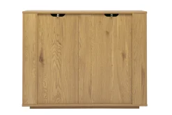 Commode finition bois clair chêne 3 tiroirs L100 cm NEGAN