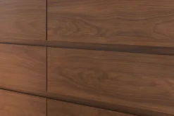 Commode finition bois foncé noyer 6 tiroirs L120 cm SANAA