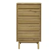 Commode haute finition bois chêne 5 tiroirs L60 cm YSEULT