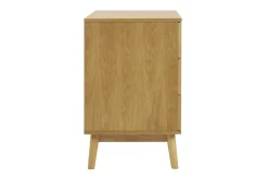 Commode scandinave bois clair chêne 3 tiroirs L90 cm FELIX