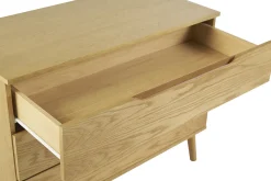 Commode scandinave bois clair chêne 3 tiroirs L90 cm FELIX