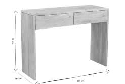 Console avec rangements en bois clair manguier massif L105 cm LATIKA